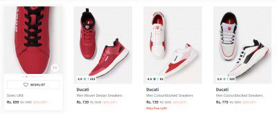 Myntra: Upto 85% OFF On Ducati Sneakers Footwear  | Starts At Rs.644