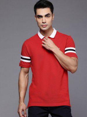 Ducati Stripe Detail Polo Collar Pure Cotton T-shirt