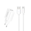 DUDAO 2.4A Dual Port High Current Fast Phone Wall Charger Adapter (A2EU-Type C)...