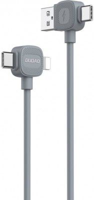 DUDAO 3-in-1 Cable 5 A 1.23 m Nylon Braided, 100W 4-in-1 Data Cable All in one Charging Pin,Type C