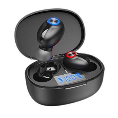 DUDAO Latest Stereo Wireless Bluetooth 5.0 in-Ear Earphones with Noise Cancellation Mic - Black Earbuds