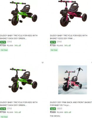 Duggy Tricycles Upto 76% Off | Start @ 759