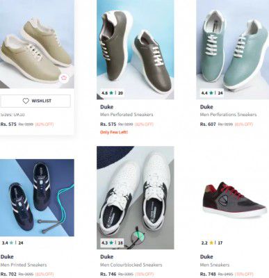 Myntra : Upto 86% OFF - Duke Casual Shoes | Start At Rs.386