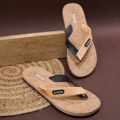 DUKE  Men Flip Flops  (Beige 6)