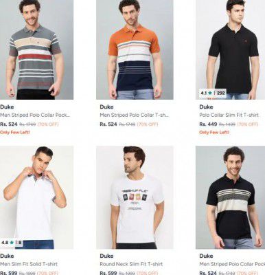 Upto 70% OFF - Duke Mens Clothing | Starts At Rs.332