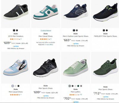 Amazon : Upto 82% OFF - Duke Men’s Shoes | Start @ 842