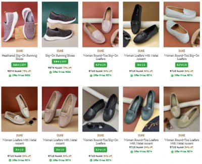 Ajio Footwear Loot : Duke women's Shoes Starts At Rs 798