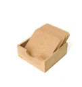 DULI MDF DIY Square Coasters with case- MDF Plain Wooden Coasters & Holder Blank Cutouts for Painting Wooden Sheet Craft, Decoupage, Resin Art Work & Decoration (DIYCoasters: 6SquarewithCase)...