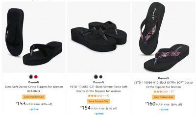 Duosoft Slippers for Women @ Minimum 80% Off