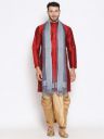 Dupatta Bazaar Men Grey Organza Dupatta...