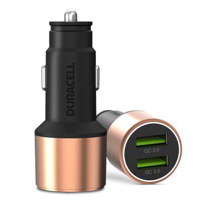 Duracell 36W Fast Car Charger Adapter - Copper & Black