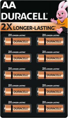 DURACELL Alkaline AA Battery  (Pack of 10)