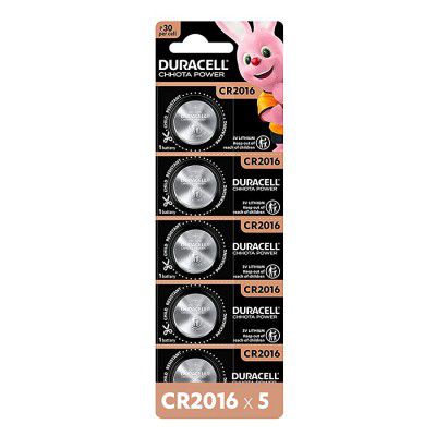 Duracell CR2016 3V Lithium Coin Battery, 5 pcs, 2016 Coin Button Cell Battery, DL2016