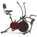 Durafit Air Bike ABRT2 | Adjustable Resistance | Twister with Push-Up Bar and Back Rest | Dual Mode Handles - Movable and Stationary | Max User Weight 100 Kg | Adjustable Seat | LCD Display...