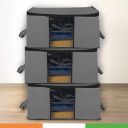 DURAWARE Extra-Large Wardrobe/Under Bed Storage Organiser Pack of 3 (Grey)...