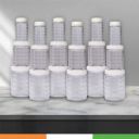Duraware Pet Bottles / Grocery Jars | Stackable & Transparent | Pack of 18 – White...