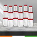 Duraware Pet plastic Bottles/Grocery Jars | Stackable & Transparent | Pack of 18 Red...
