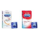 Durex Condoms Combo (Air 10s, Extra Thin 10s), 10 Count ...