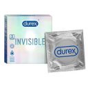 Durex Invisible Super Ultra Thin Condoms for Men – 3 Count|Suitable for use with lubes & toys...