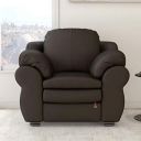 Durian Berry Leatherette Single Seater Sofa (Brown)...