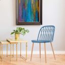 Durian Lars Blue Synthetic Fibre Dining Chair, Standard (LARS/A)...
