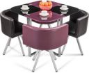 Durian NEON Purple/Black Metal 4 Seater Dining Set (Finish Color - Purple/Black)...