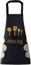 DVH Polyester Chefs Apron - Free Size (Black, Single Piece)...