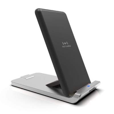 Dyazo 15 W / 10 W / 7.5 W W 3 Coil Qi Certified Wireless Charging Stand/Charging Pad