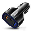 Dyazo 3 Port 36 W Fast USB Car Charger Qc Charging Compatible for Qualcomm 3.0 iPhone 11/12 / Max/Mini, Samsung Galaxy, Pixel, Vivo, Oppo, Mi & All Mobile Phone (Black)...