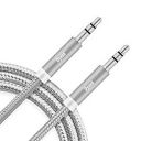 Dyazo 5 ft 3.5 mm Nylon Braided Aux cable Male to Male Aux Stereo Cable (1.5 meter, Silver)...