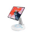 Dyazo Foldable Tablet Stand | Holder Compatible for Desk Compatible for Samsung Galaxy Tabs, iPad All Other Tablets Up to 12.9 inch with 360 Degree Rotation (White)...