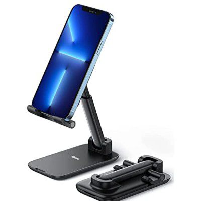 Dyazo Height Adjustable, Angle Adjustable, Fully Foldable, Anti-Slip Tabletop Mobile Phone Stand/Holder