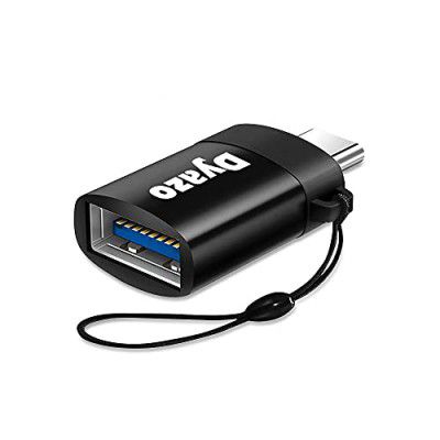 Dyazo USB Type C Male 3.0 to Female OTG Adapter Compatible  (Black)
