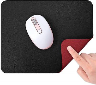 Dyazo Vegan PU Leather Mouse Pad Reversible Size Small 9.8 X 8.5 Inch