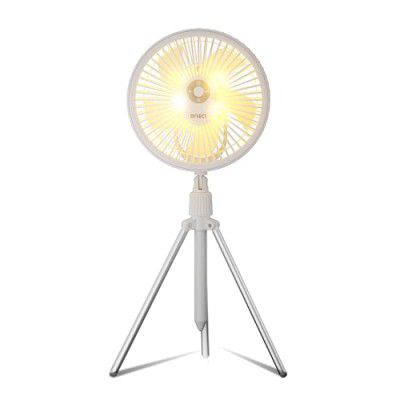 Dylect Briza Premium Portable Rechargeable Fan with Tripod Stand, 4000mAh Long-Lasting Battery, 4 Wind Modes, TruSilent BLDC Fan