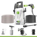 Dylect Ultra Flow High Pressure Car Washer Pump, 1400 Watts Motor, 120 Bars Pressure, 6.5L/Min Flow Rate, 5m Outlet Hose, Upright Design for Bike and Home Cleaning, Includes 10 Accessories...