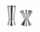 Dynamic Store Dynore Set of 2 Double Sided Peg Measures - 30&60, 20&40 ml Each, Silver (Stainless Steel)...