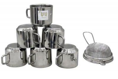 Dynore 6 Tea Cup with 1 Tea Strainer