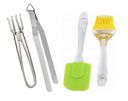 Dynore Kithcen Multiutility Set of- 4 (Chimta Pakkad, Oil Brush, Spatula)...