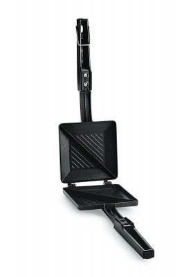 Dynore Non-Stick Aluminium 2 Cut Sandwich Toaster Black