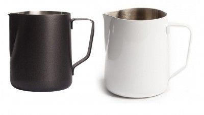 Dynore Stainless Matte Black/White Milk Jug 600/800 ml of Each- Set of 2