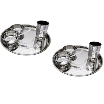 Dynore Stainless Steel 10pcs Couple Dinner Set