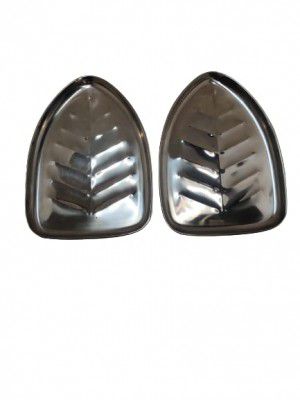 Dynore Stainless Steel 2 Pcs Banana Leaf Shape Dinner/Snack/Mess Tray- Set of 2 Large