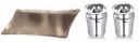 Dynore Stainless steel Apple shaped Ghee Pot Container - 300 ml (Set of 2) and 2 cups tray...