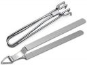 Dynore Stainless Steel Chapati Roti Chimta with Pakkad Utensil Holder, 1 Ounce (DS_1076)...