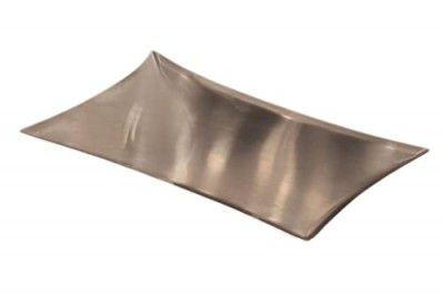 Dynore Stainless Steel Multipurpose Rectangular Serving Platter/Tea/Drink Platter/Starter,Snacks,Salad,Dessert Serving Perfect Large Tray for Kitchen or Office