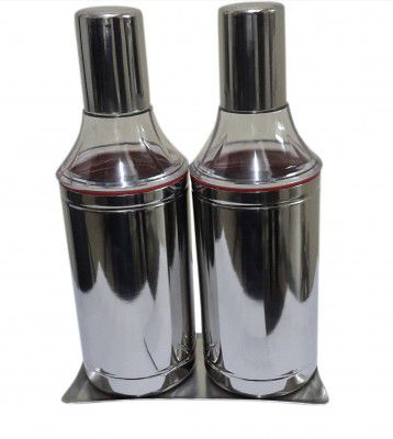 Dynore Stainless Steel Oil Dropper Set, 3-Pieces, Silver