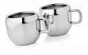Dynore Stainless Steel Set of 2 Double Wall Apple Tea Cups 6.5x6.5x6 cm Each 240 Gram...
