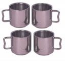 Dynore Stainless Steel Tea Mug - Set of 4, 170 ml...