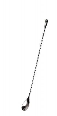 Dynore Teardrop Twisted Design Bar Spoon (Stainless Steel)